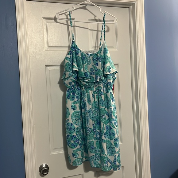 SOLD NWT Lilly Pulitzer x Target sea urchin blue spaghetti strap tank dress, XXL - Picture 2 of 8